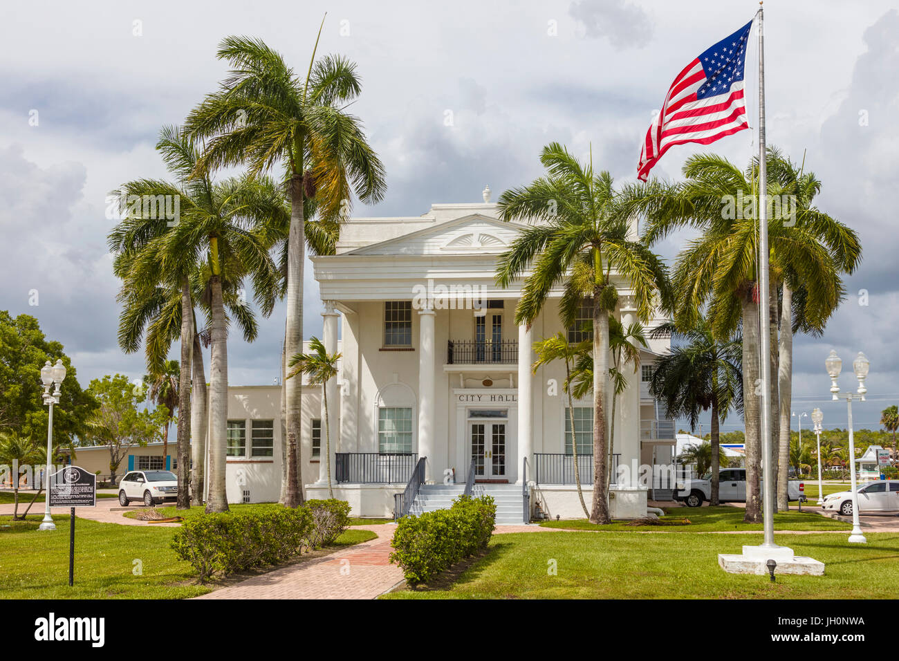 Vecchio Collier County Courthouse costruito nel 1928 nella città di Everglades della Florida Foto Stock