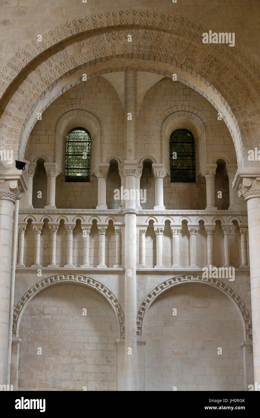 Abbaye-aux-Dames, Caen. Trinità santa chiesa abbaziale. La Francia. Foto Stock