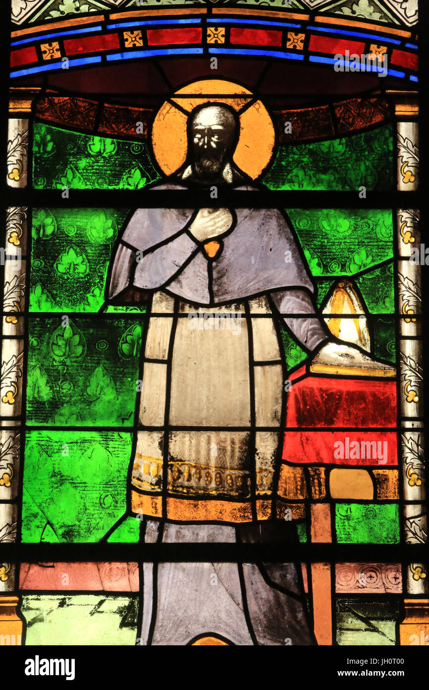 San Francesco di Sales. Chiesa di San Luigi. Fontainebleau. Foto Stock