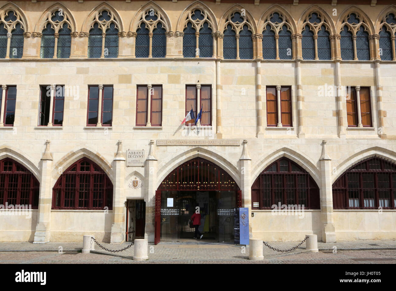 Papa Gelasio faade. Abbazia di Cluny. Cluny fu fondata nel 910. La Francia. Foto Stock
