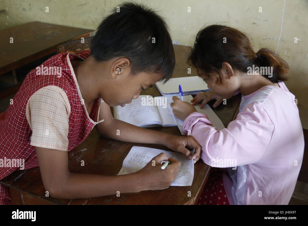 Scuola gestita da KNK Cambogia (ONG giapponese). Cambogia. Foto Stock