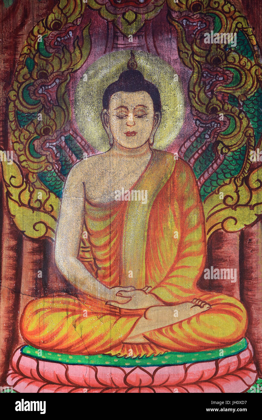 Il Buddha giovedì. Wat Simuong. Wat Si Muang. Vientiane. Laos. Foto Stock