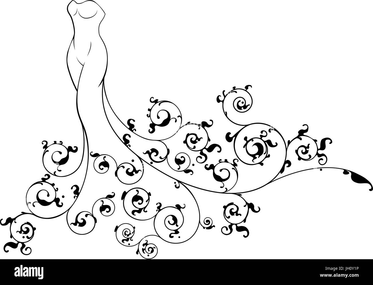 Abito da sposa spose concetto astratto Illustrazione Vettoriale