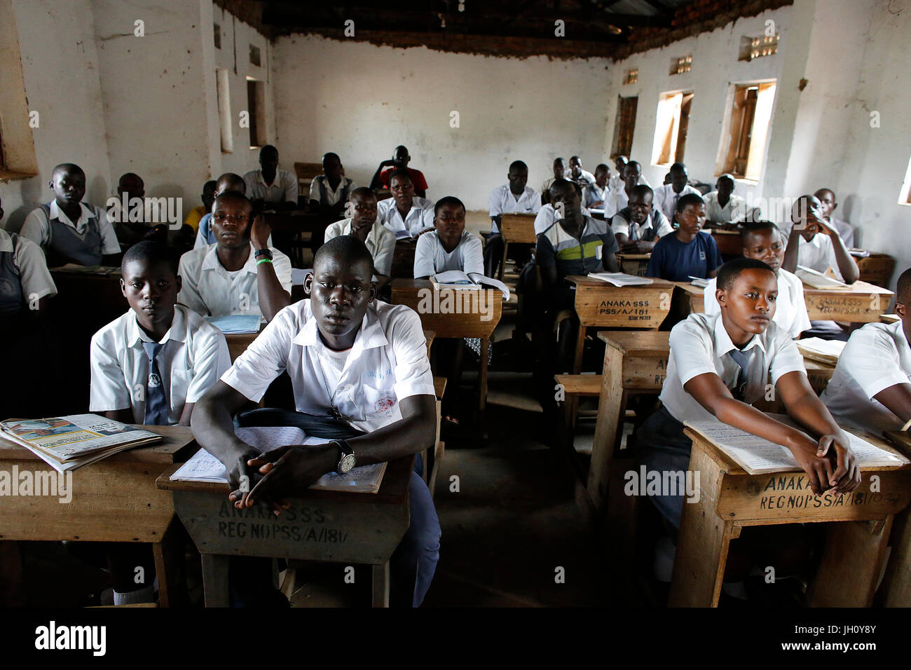 Anaka senior scuola secondaria. Uganda. Foto Stock