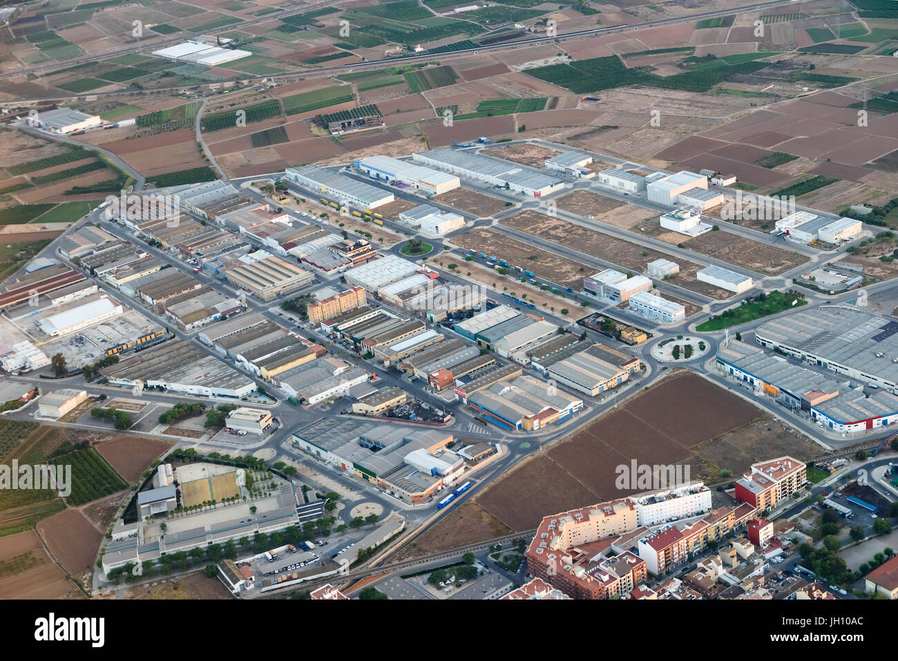Foto aerea della città di Valencia la zona circostante in Spagna Foto Stock