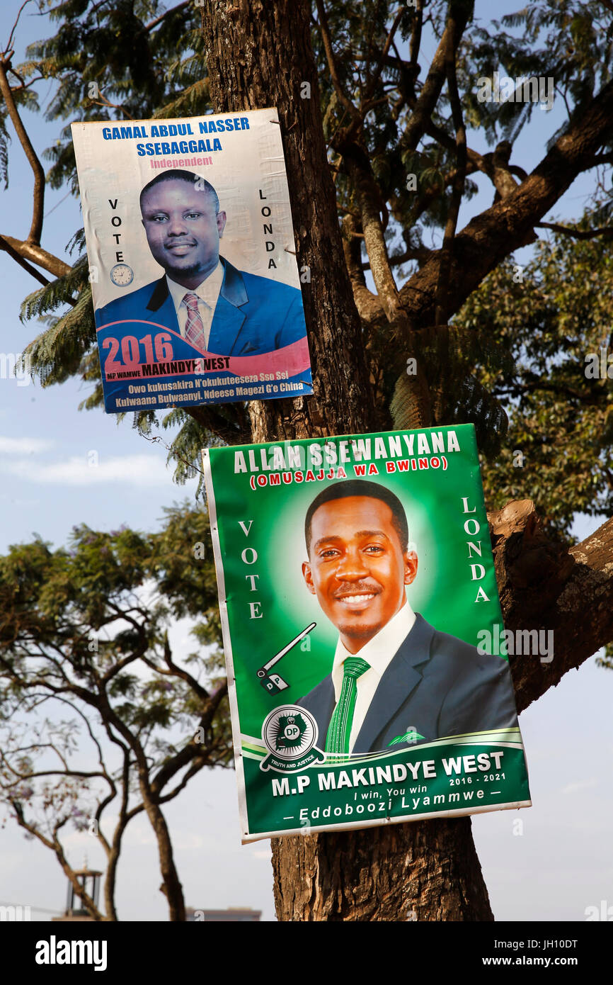 Elezioni presidenziali in Uganda. Foto Stock