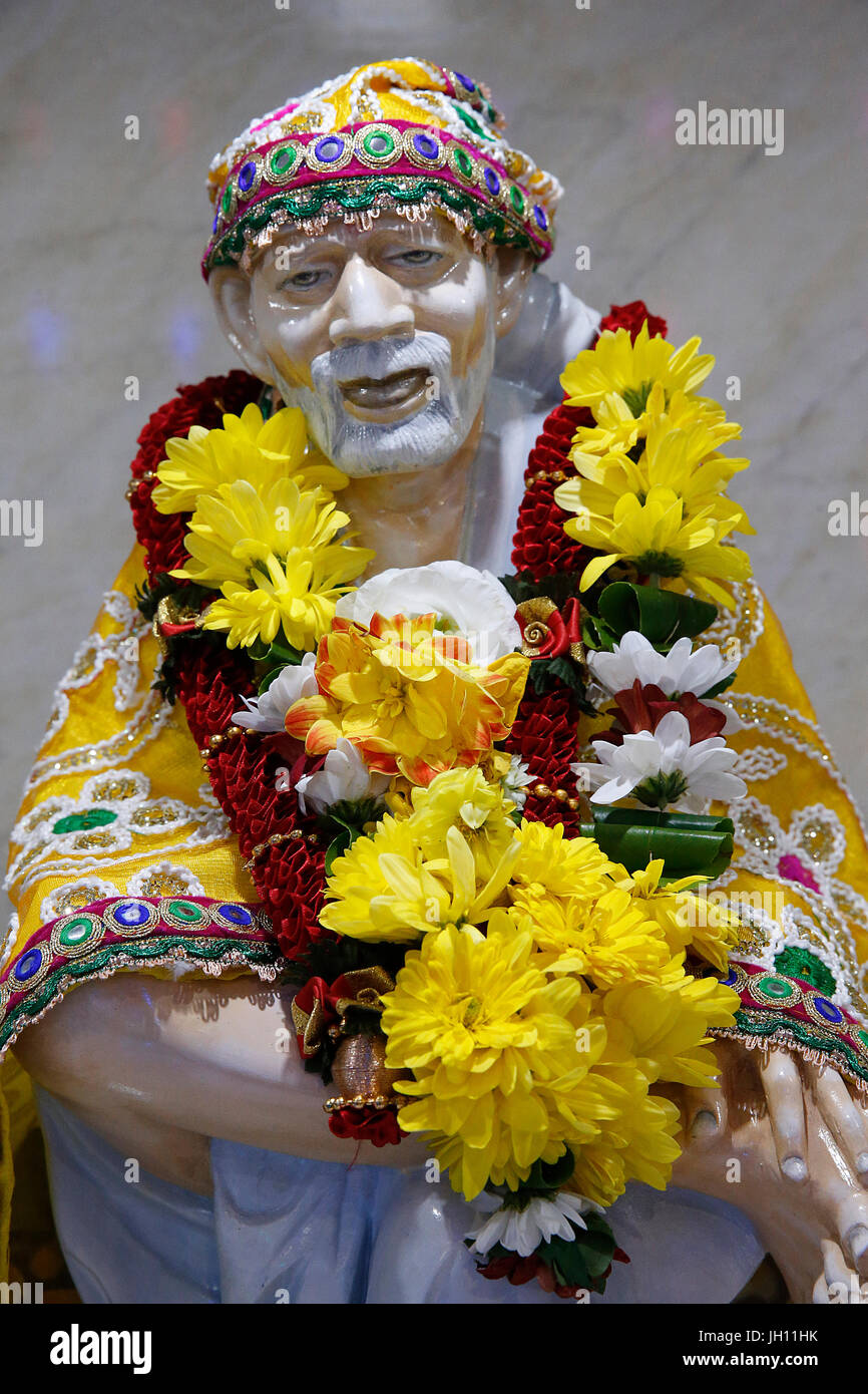 Shree tempio indù, a Leicester. Murthi. Shirdi Sai Baba. Regno Unito. Foto Stock