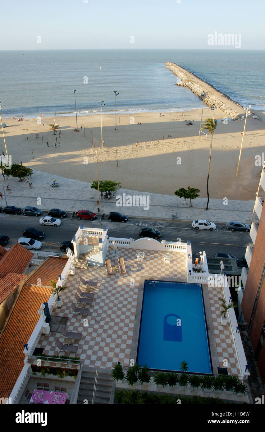 Spiaggia, mare, città Fortaleza Ceará, Brasile Foto Stock