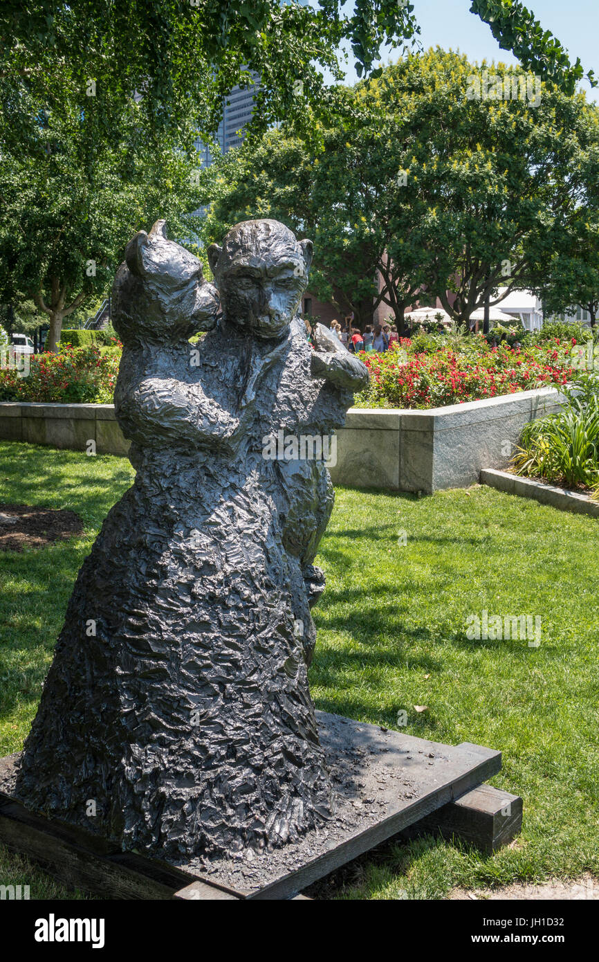 Ape e Cat (presso il Dance), Battery Park City, NYC Foto Stock