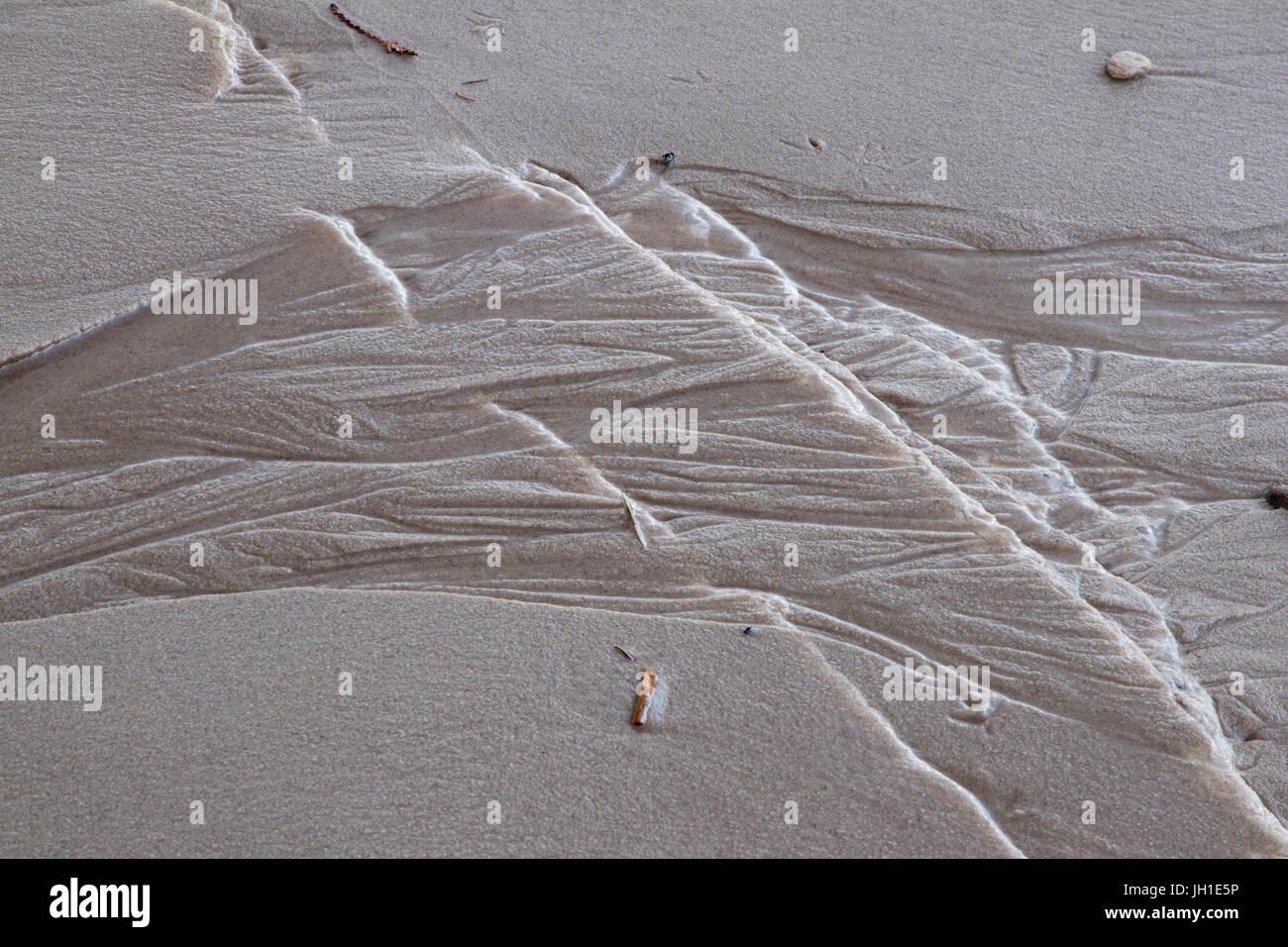 Modello di erosione in sabbia a minatore della spiaggia di Pictured Rocks National Lakeshore Foto Stock