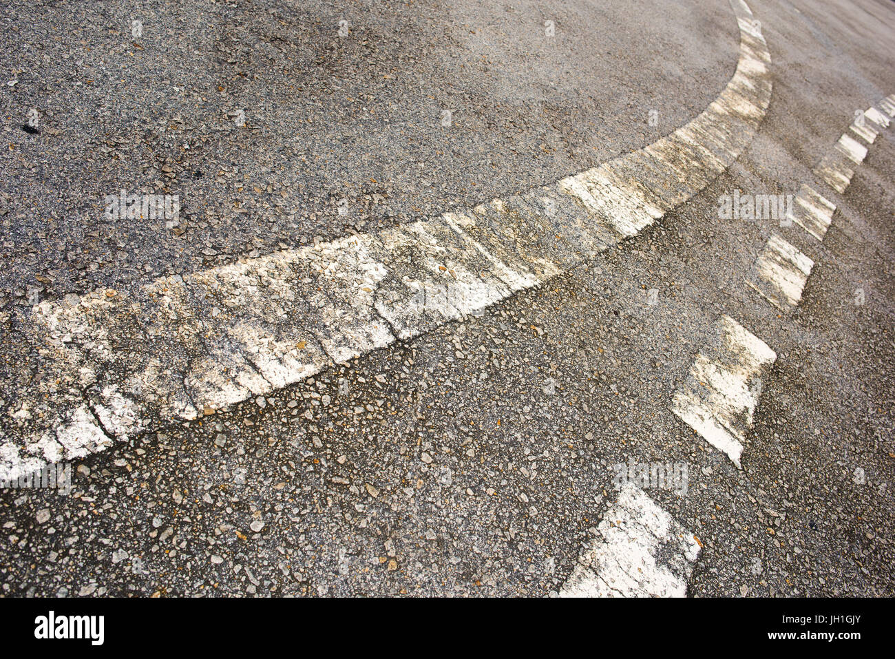 Linea bianco Road Foto Stock