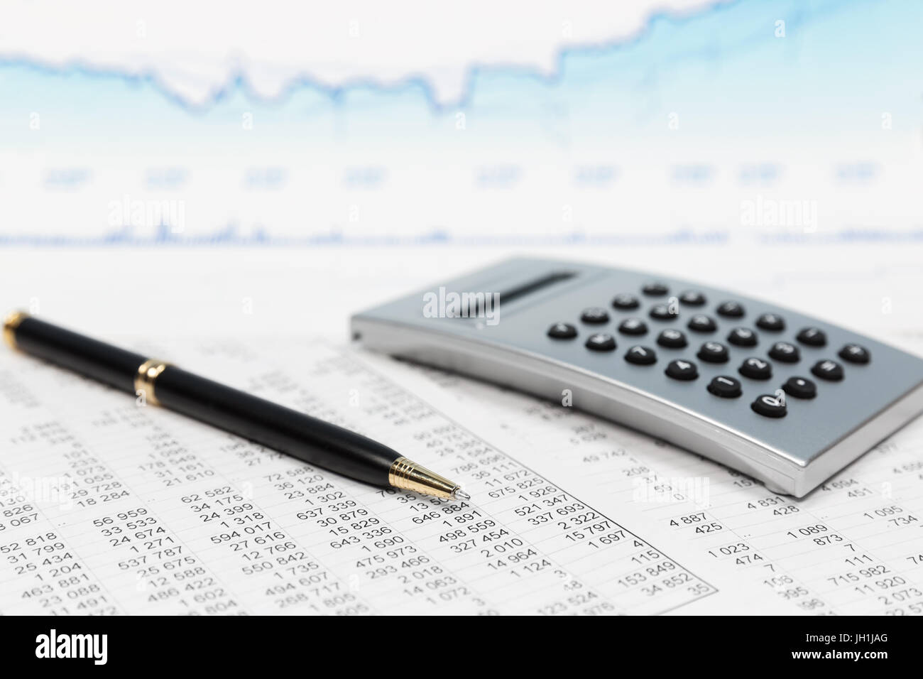 La contabilità finanziaria del mercato azionario analisi grafici Foto Stock