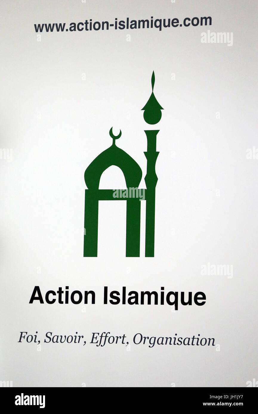 Il logo de l'azione Islamique. La Francia. Foto Stock