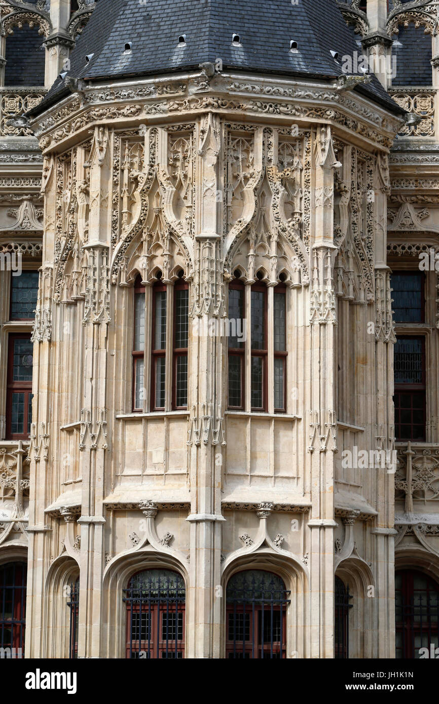 Palais de Justice, Rouen. La Francia. Foto Stock