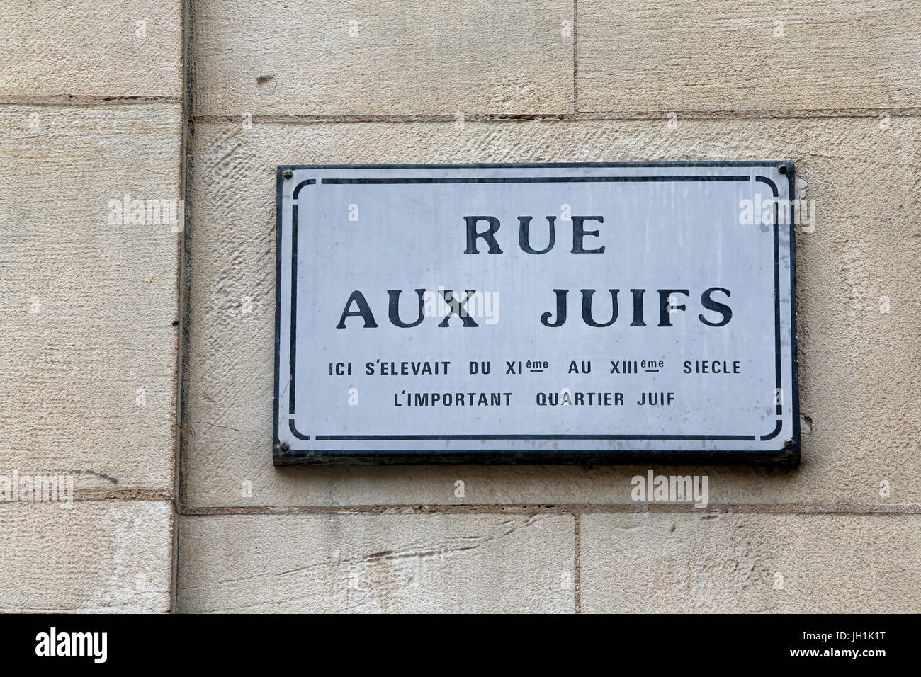 Ebreo street, Rouen. La Francia. Foto Stock