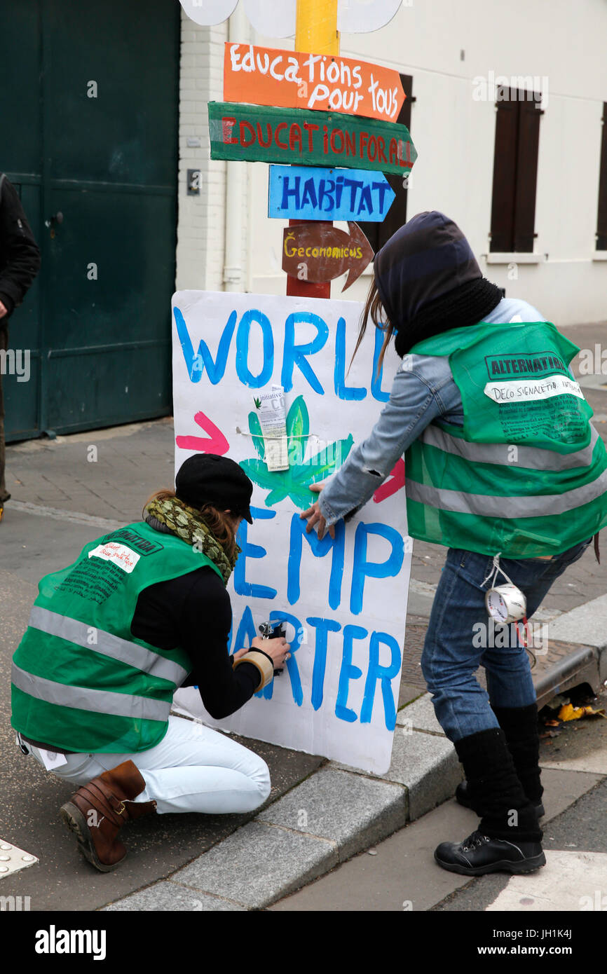 I popoli' Vertice sul clima - Sommet citoyen pour le climat. La Francia. Foto Stock