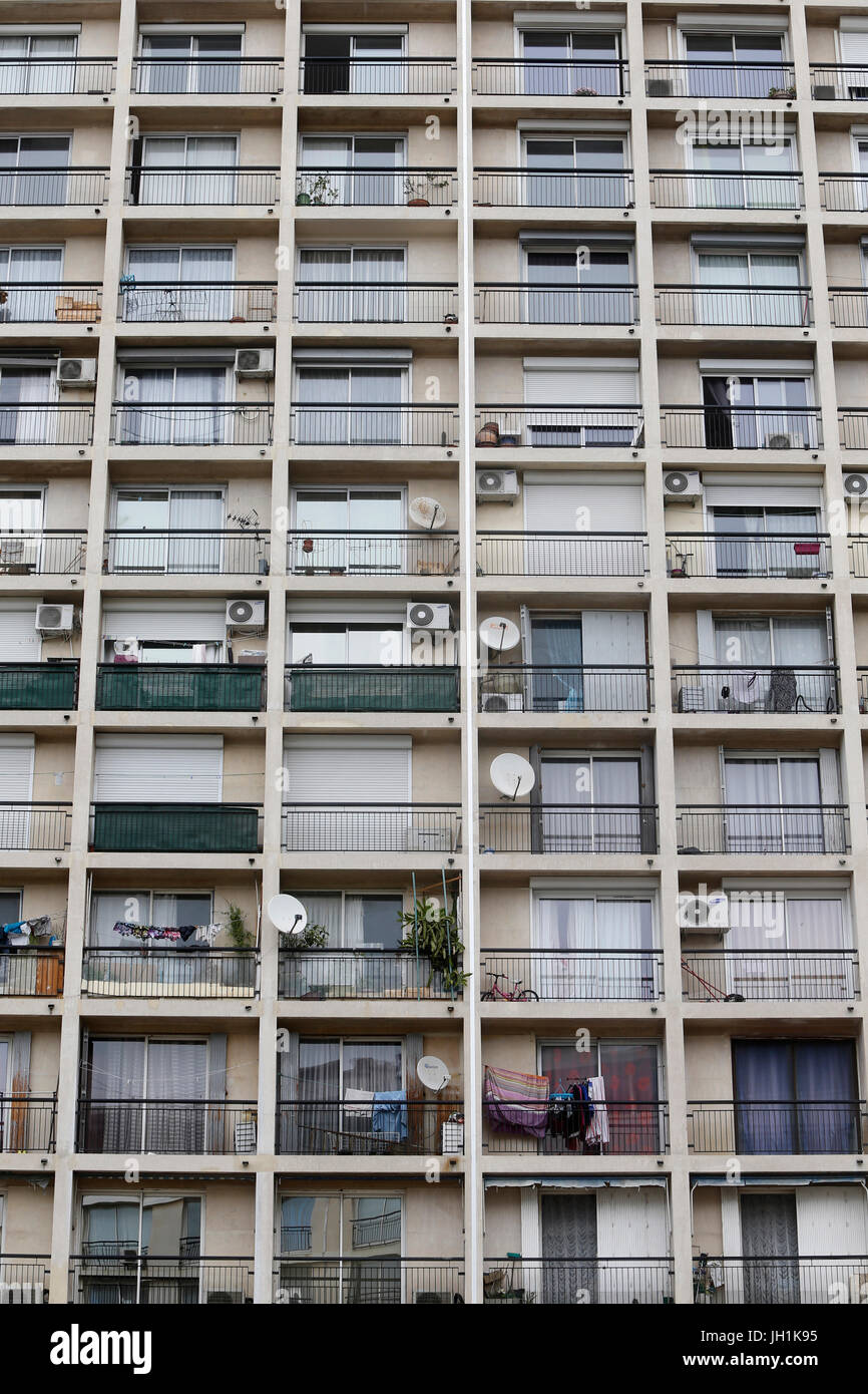 Il centro di Marsiglia edifici. La Francia. Foto Stock
