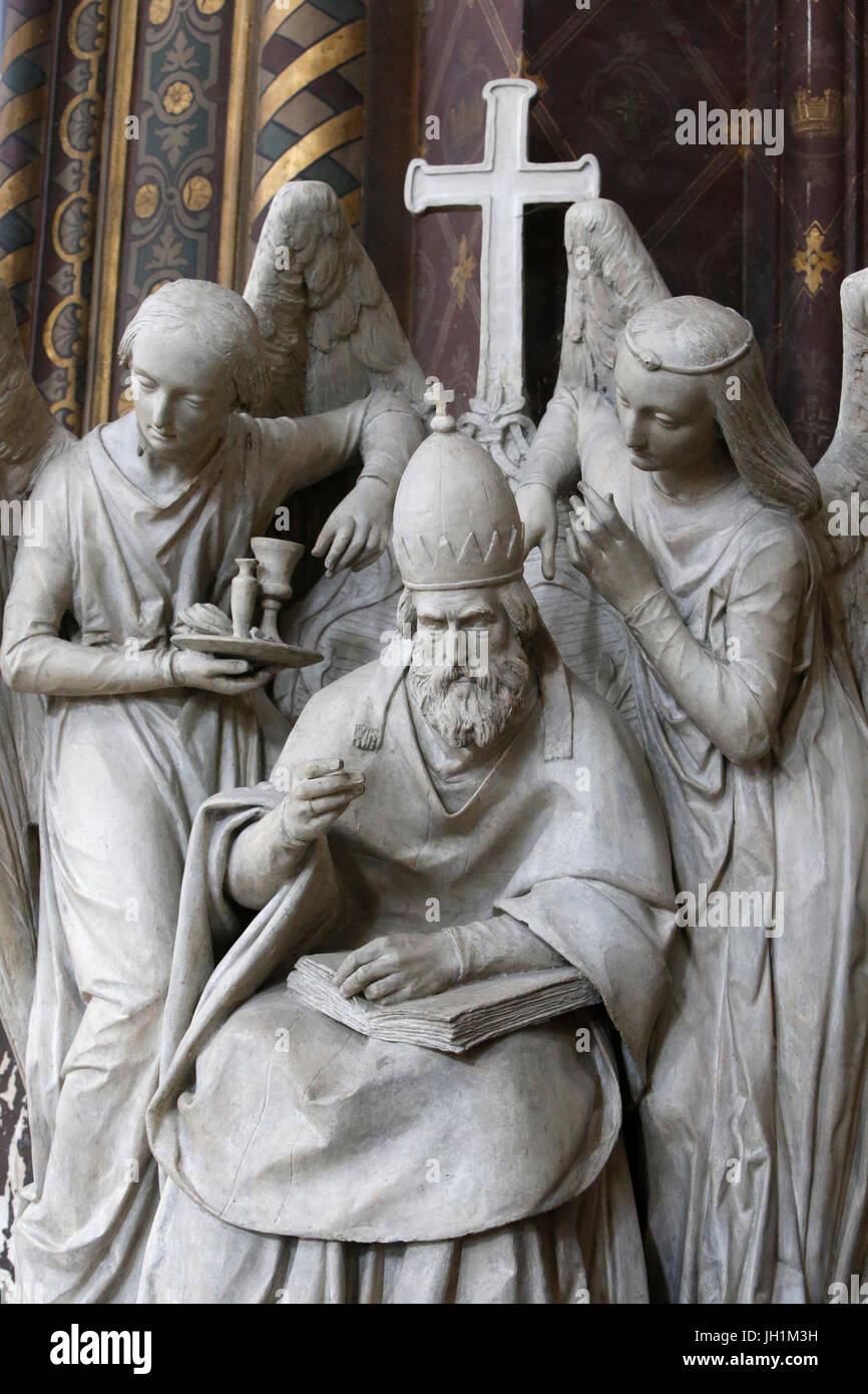 Alla chiesa di Saint-Eustache, Parigi. Statue. La Francia. Foto Stock