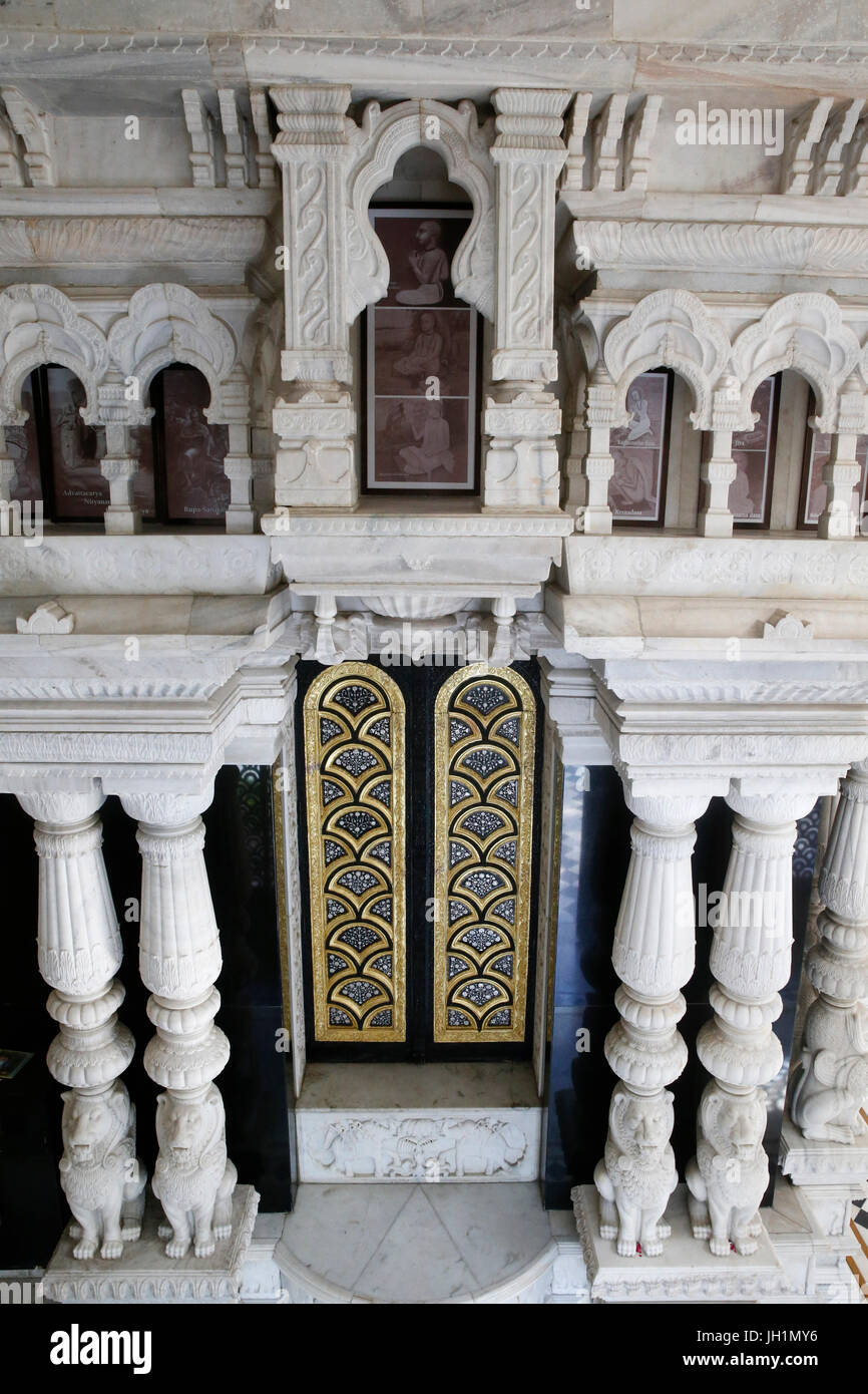 A. C. Bhaktivedanta Swami Prabhupada il mausoleo di Vrindavan in Uttar Pradesh. India. Foto Stock