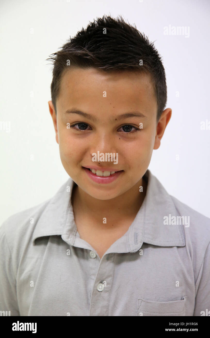 Il 10-anno-vecchio ragazzo. Thailandia. Foto Stock