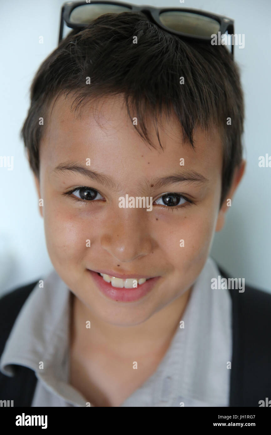 Il 10-anno-vecchio ragazzo. Thailandia. Foto Stock