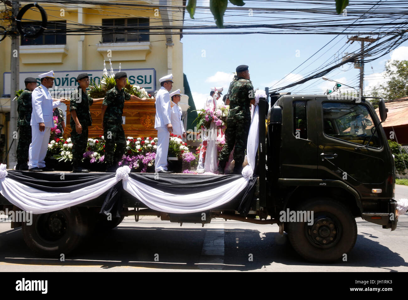 Funerale militare. Thailandia. Foto Stock