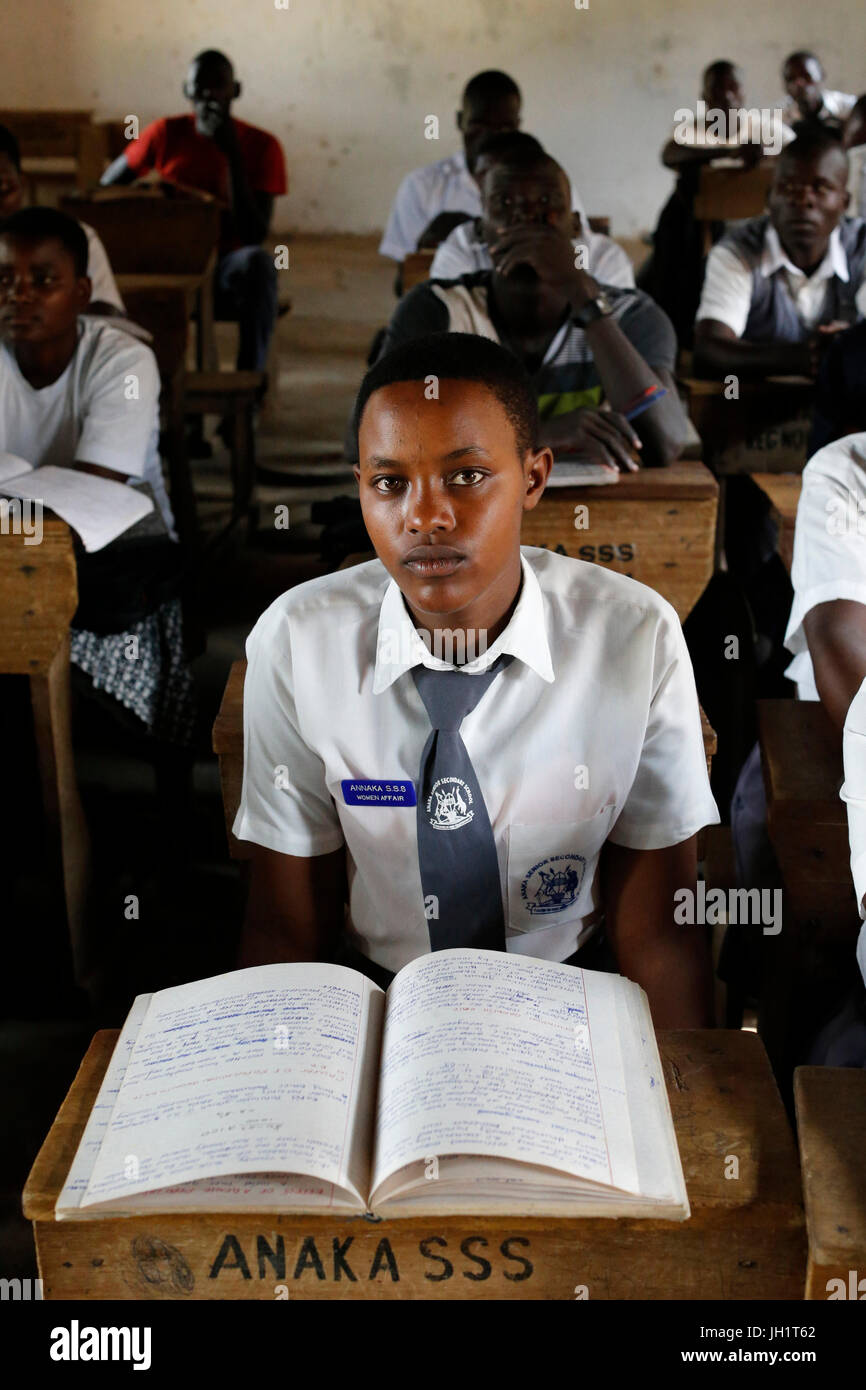 Anaka senior scuola secondaria. Uganda. Foto Stock