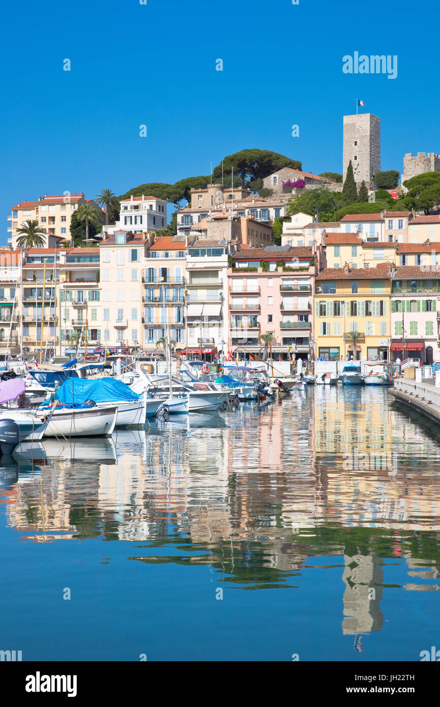 Il porto vecchio, le Suquet, Cannes, Francia Foto Stock