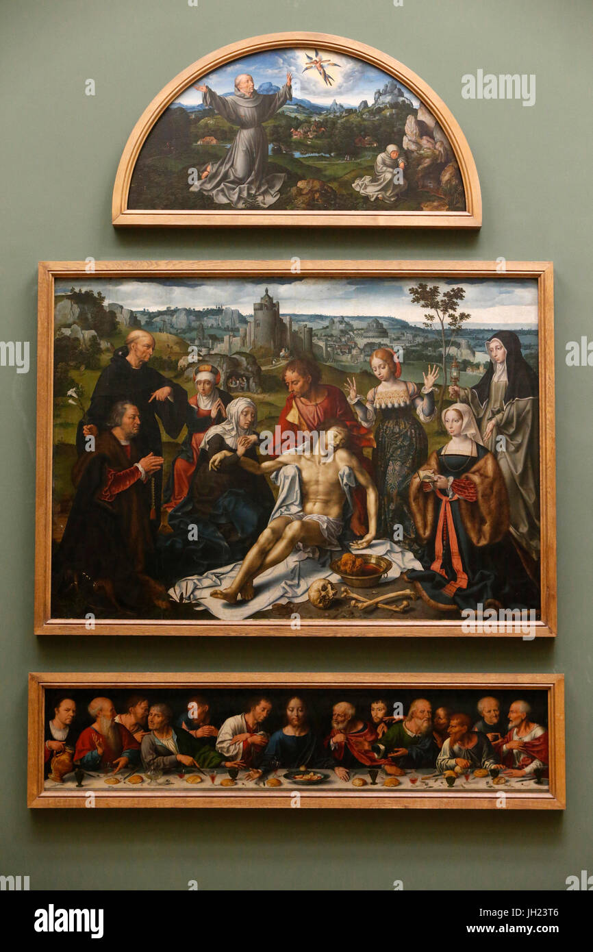 Il museo del Louvre. Pala d altare. Joos van Cleve. Verso il 1485. La Francia. La Francia. Foto Stock