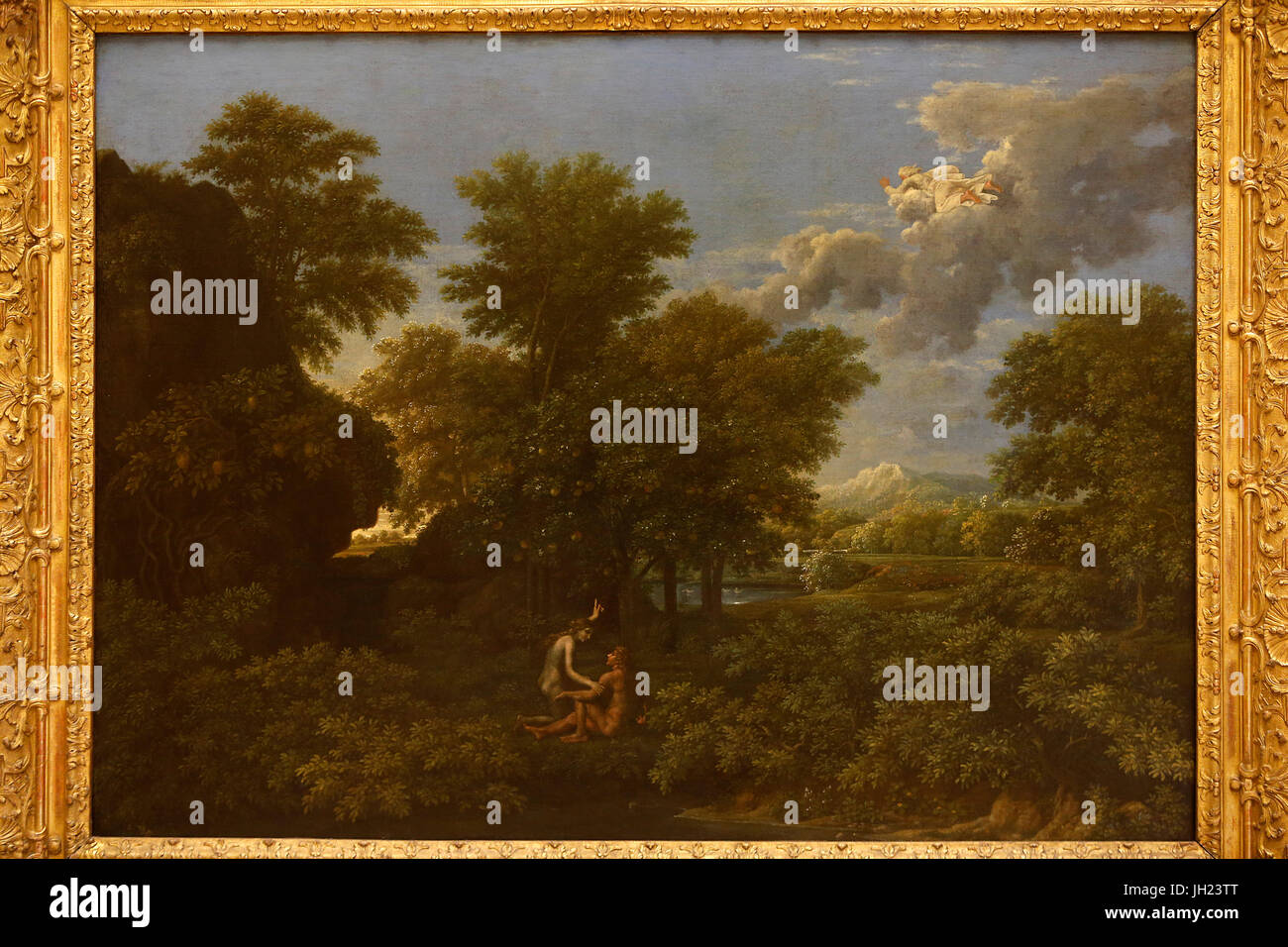 Il museo del Louvre. La molla o il cielo sulla terra. Nicolas Poussin. 1660-1664. La Francia. La Francia. Foto Stock
