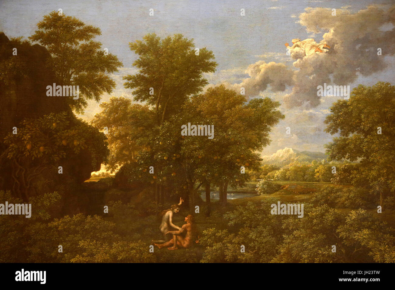 Il museo del Louvre. La molla o il cielo sulla terra. Nicolas Poussin. 1660-1664. La Francia. La Francia. Foto Stock