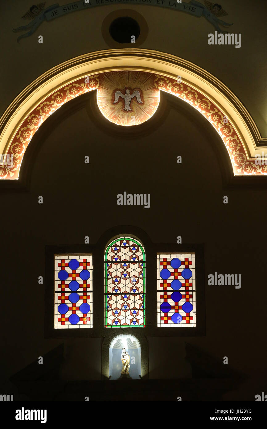 Restauro di Saint Gervais chiesa barocca. Facciata dopo i lavori di ristrutturazione. La Francia. Foto Stock