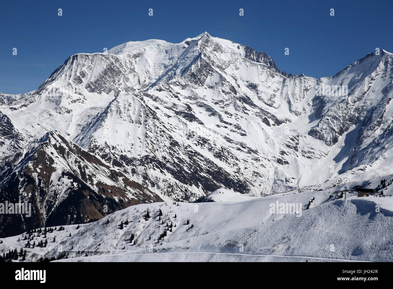 Sulle Alpi francesi. Del massiccio del Monte Bianco. La Francia. Foto Stock