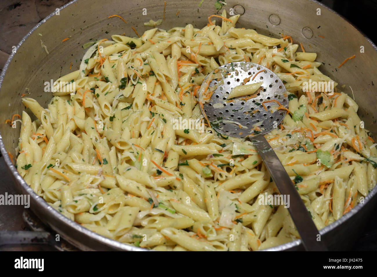 Ristorante. La cottura della pasta. La Francia. Foto Stock