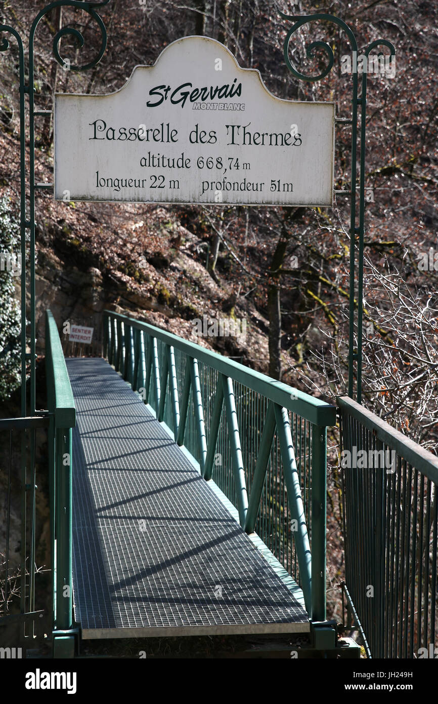 Ponte. Passerelle des Thermes. La Francia. Foto Stock