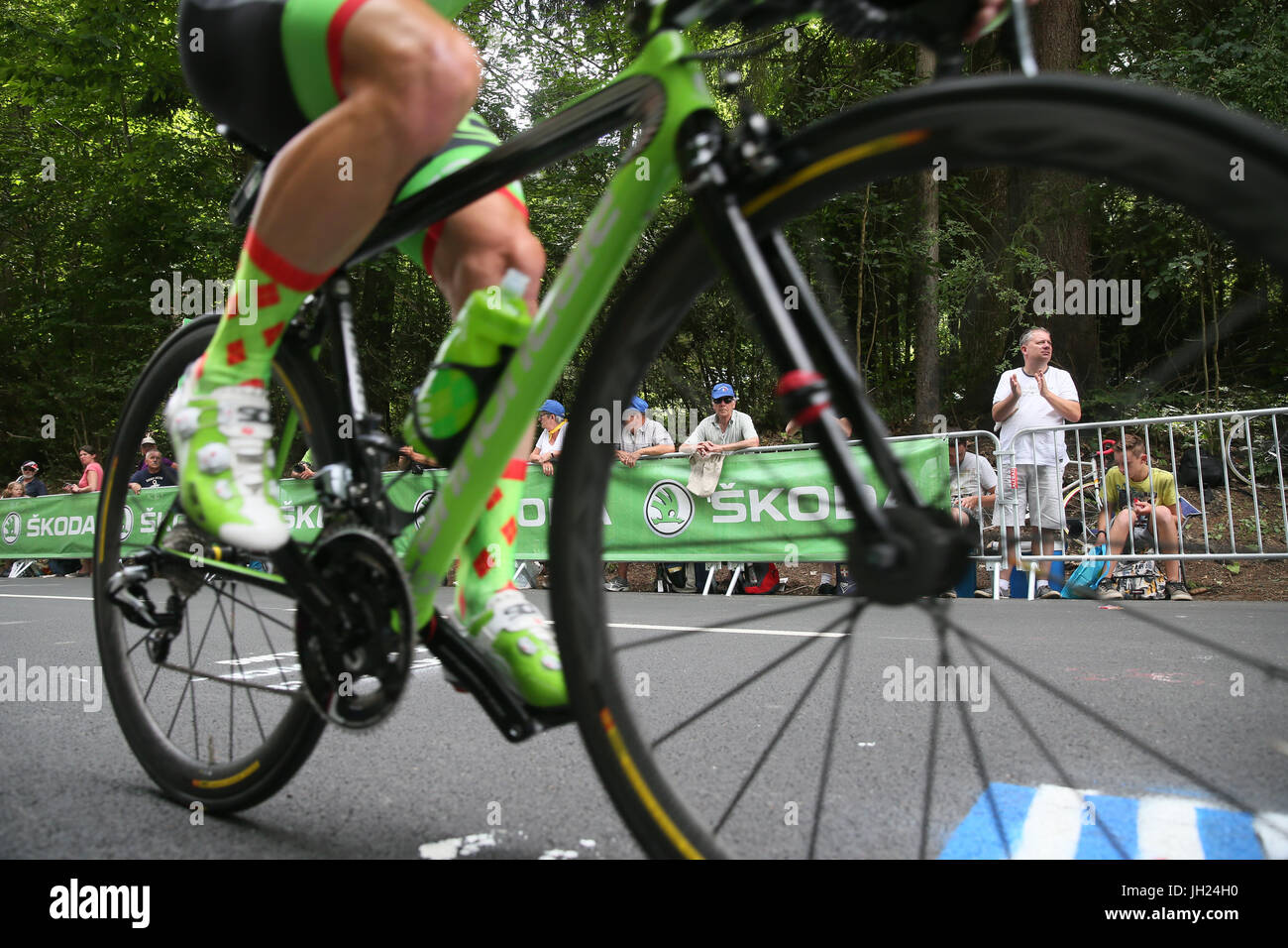 Le Tour de France 2016. Sallanches - Megeve nelle Alpi francesi. La Francia. Foto Stock