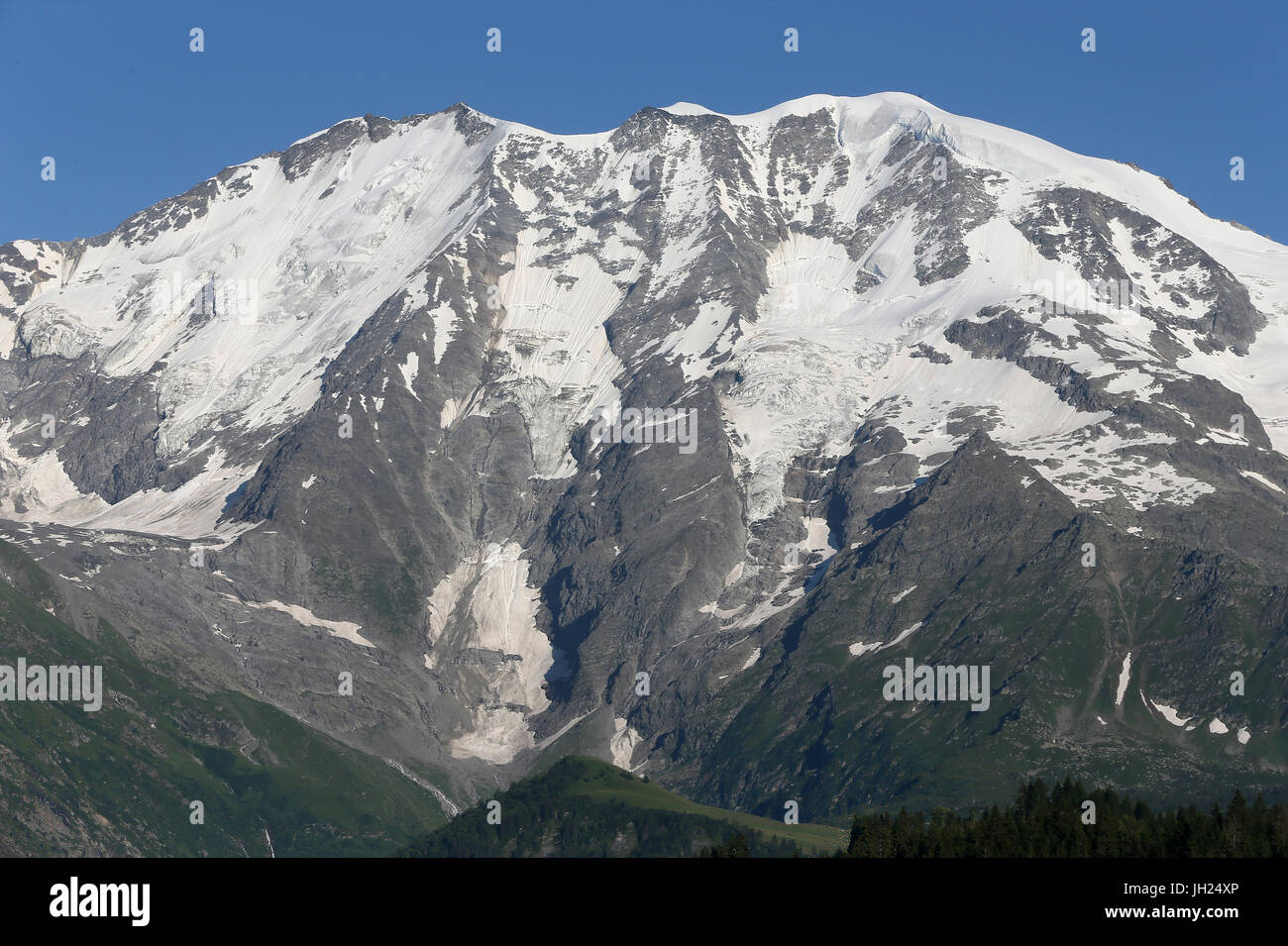Sulle Alpi francesi. Massiccio del Monte Bianco. La Francia. Foto Stock