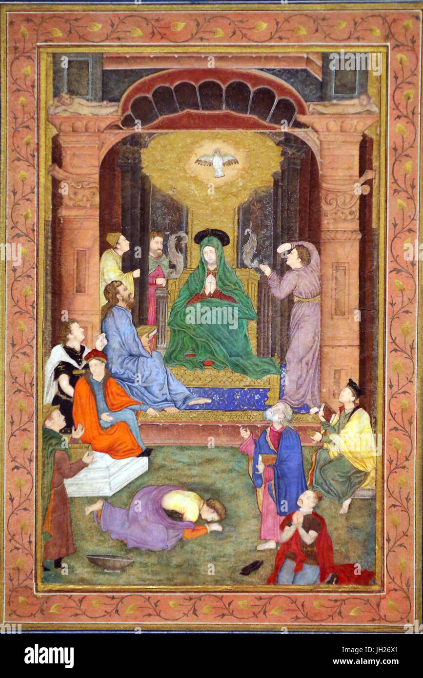 Asian Civlisations museo. Il cristianesimo in Asia: Arte sacra e splendore visivo. Lo Spirito Santo discende sugli Apostoli e la Vergine a Penteco Foto Stock