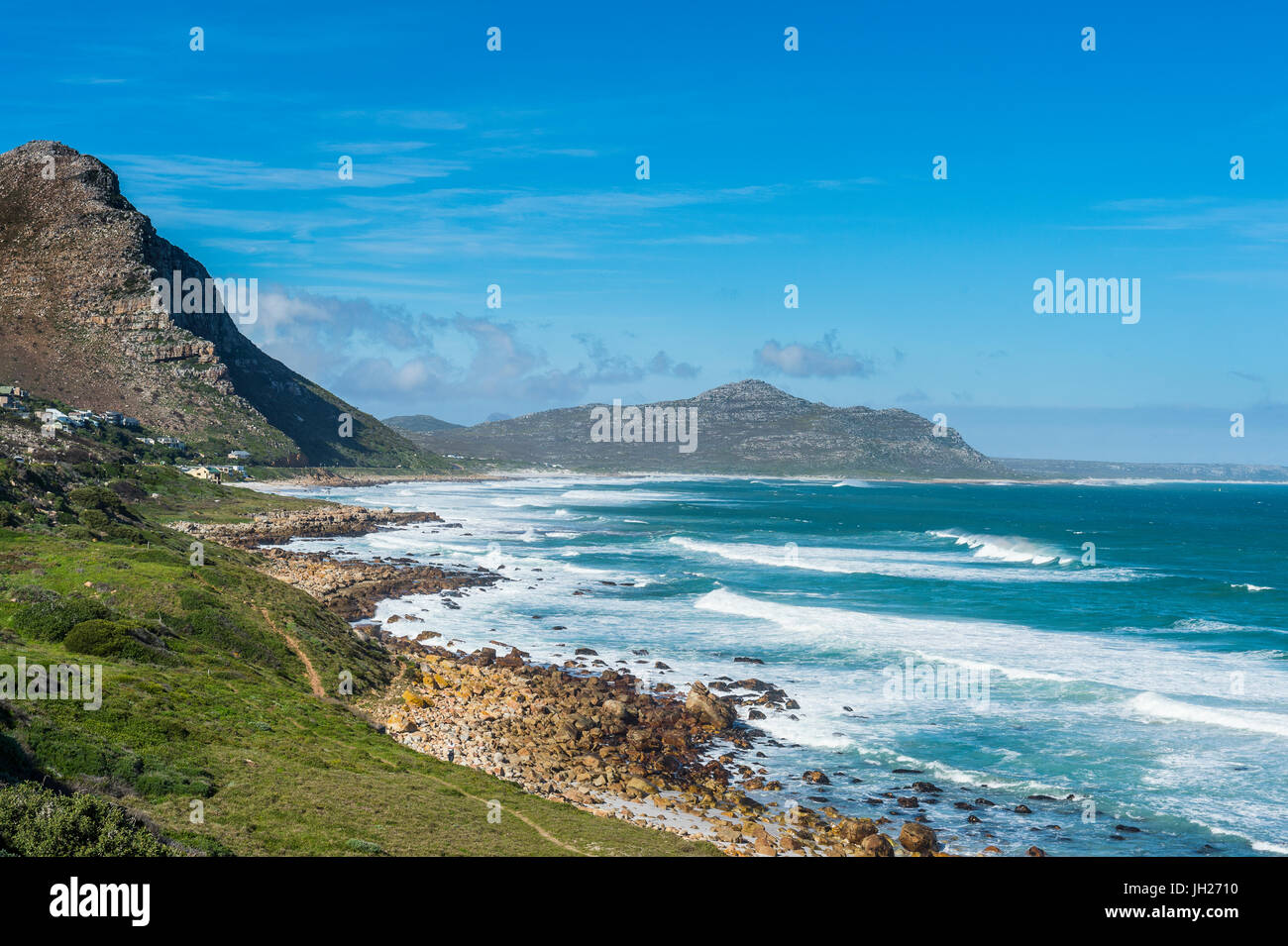 La vista della baia che conduce al Capo di Buona Speranza, Sud Africa e Africa Foto Stock