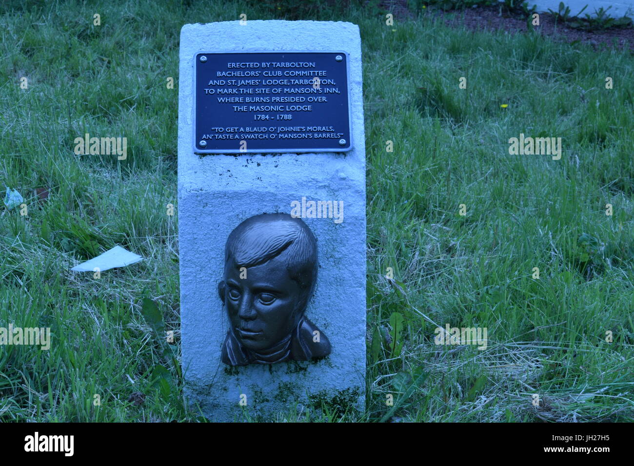 Rabbie Burns masonic memorial Foto Stock