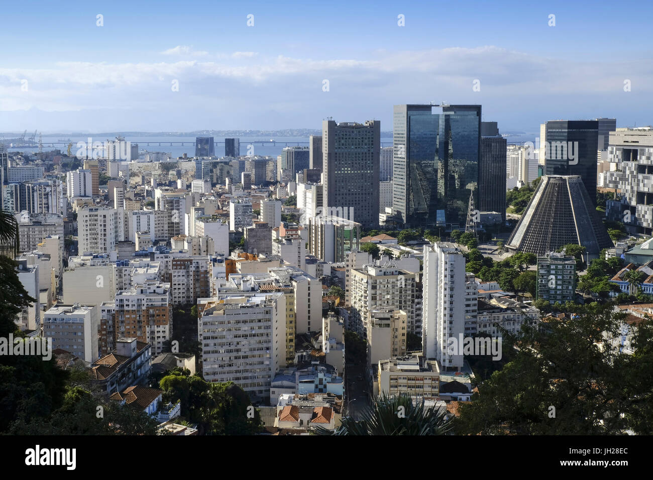 Il centro città e il quartiere centrale degli affari e di Rio de Janeiro, Brasile, Sud America Foto Stock