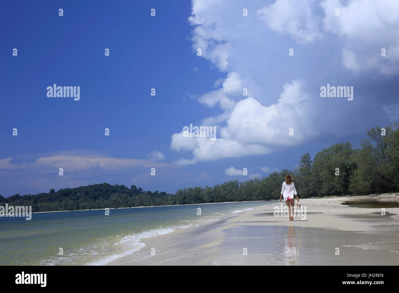 Spiaggia di risma National Park, a Sihanoukville, Cambogia, Indocina, Asia sud-orientale, Asia Foto Stock