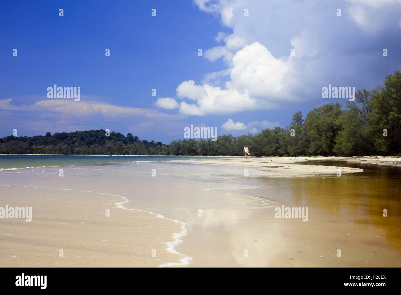 Spiaggia di risma National Park, a Sihanoukville, Cambogia, Indocina, Asia sud-orientale, Asia Foto Stock