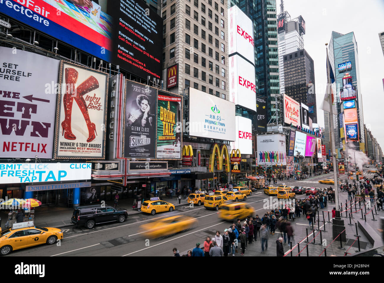 Times Square di New York City, Stati Uniti d'America, America del Nord Foto Stock