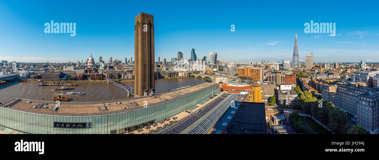 Città di Londra da Tate Modern di Londra, Inghilterra, Regno Unito, Europa Foto Stock