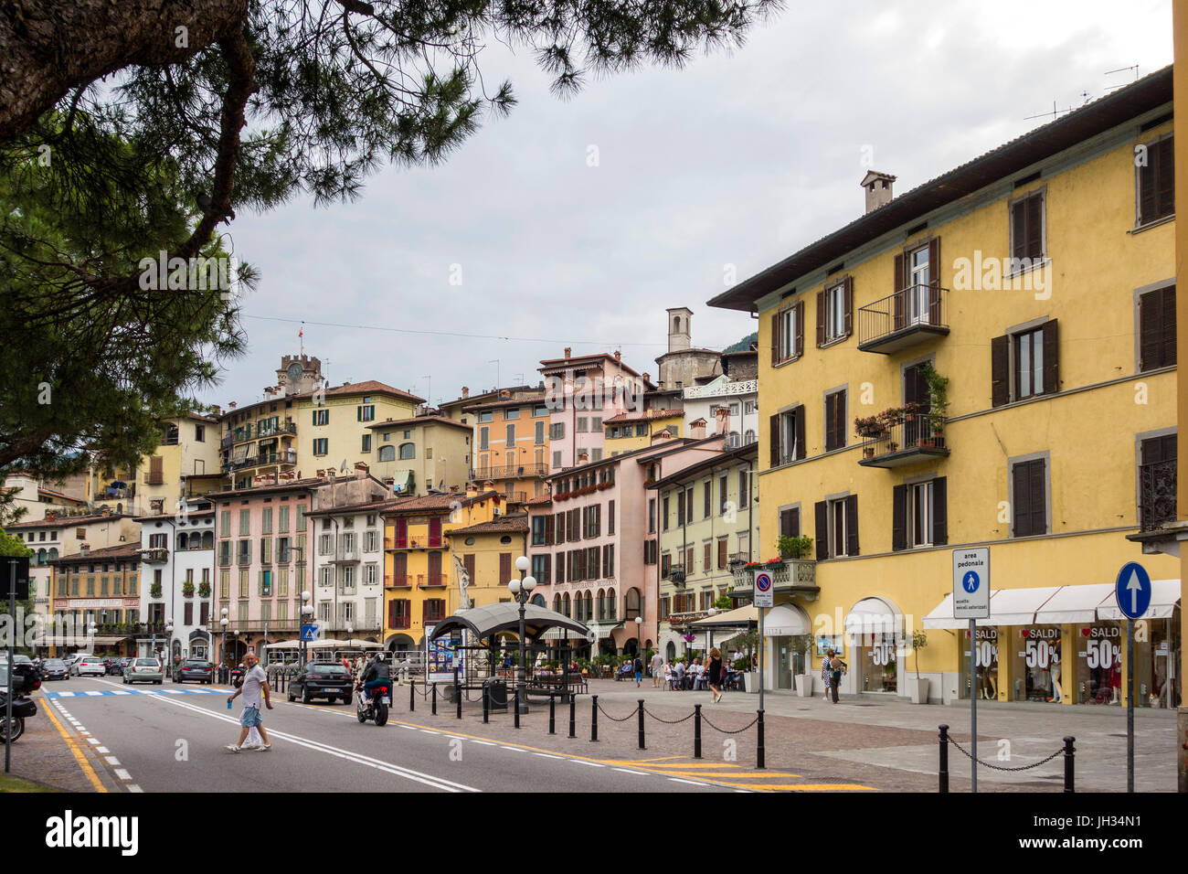 Lovere Lago Iseo, Italia Foto Stock