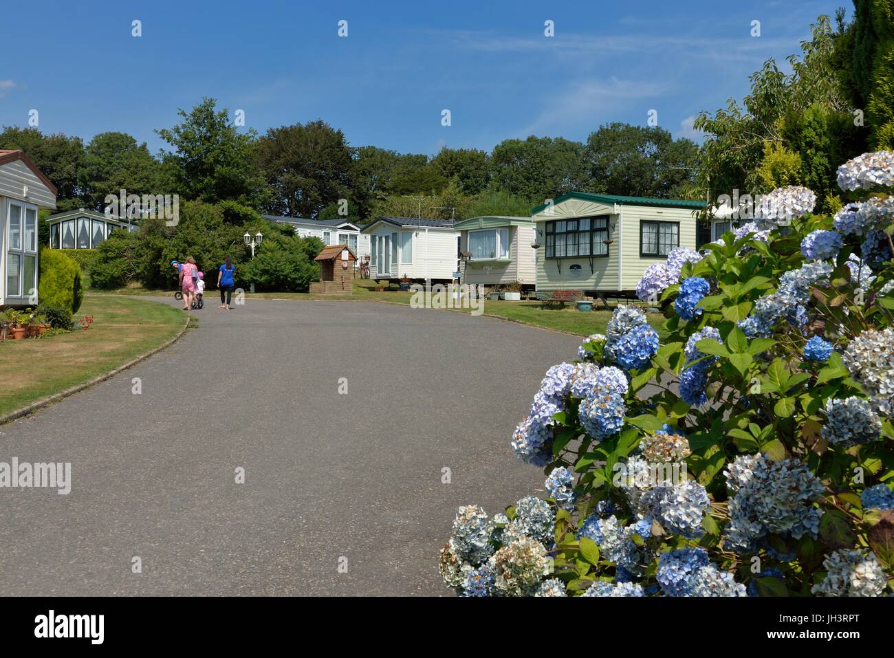 Holiday caravan park. Crowhurst Park. East Sussex. In Inghilterra. Regno Unito Foto Stock