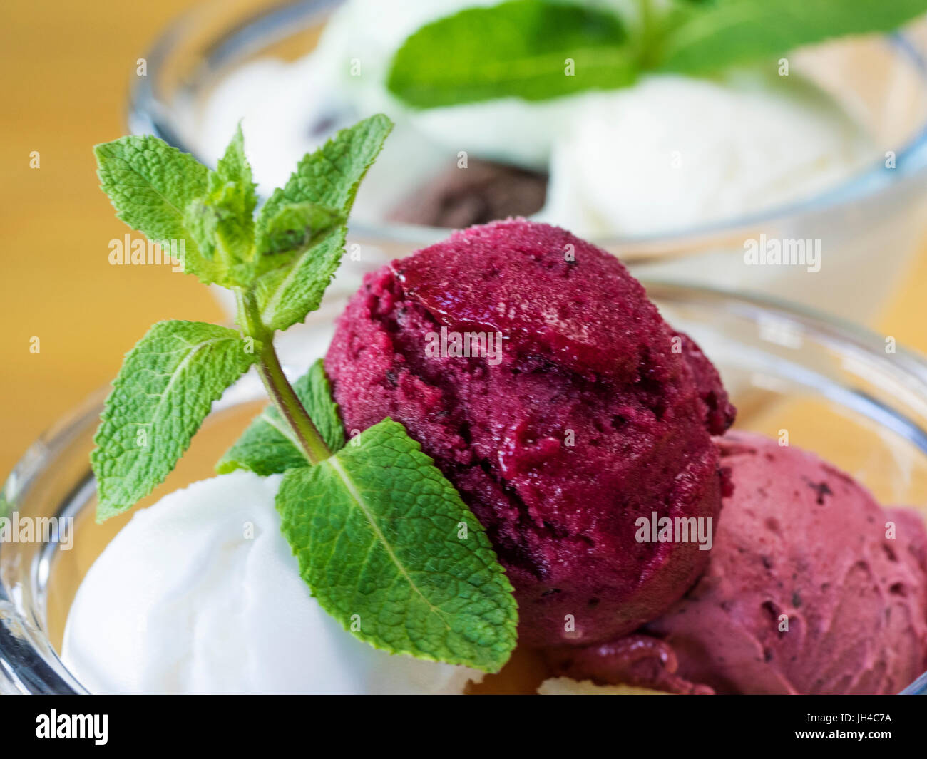Fatti in casa a base di Firenze Gelato. Alal stracciatella Foto Stock