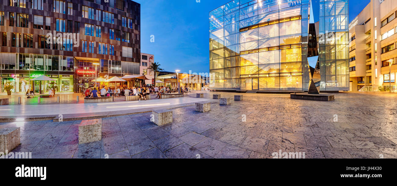 Schlossplatz Stuttgart, Panorama foto. Museo d'arte. Foto Stock
