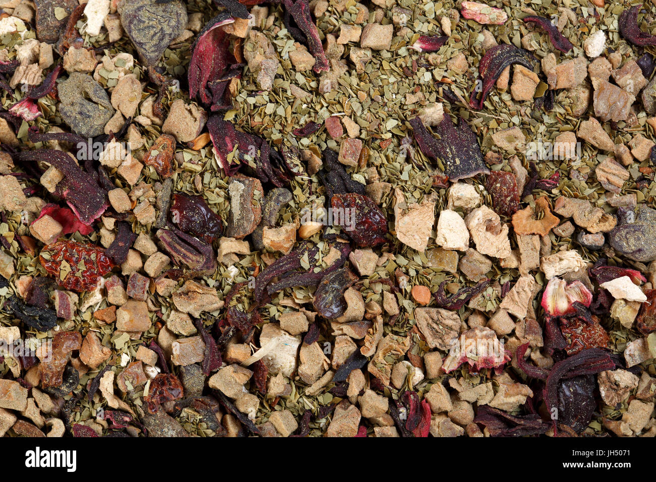 A base di erbe frutta floreale tè. Foto Stock